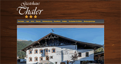 Desktop Screenshot of gaestehausthaler.at