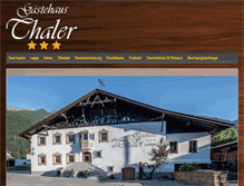 Tablet Screenshot of gaestehausthaler.at